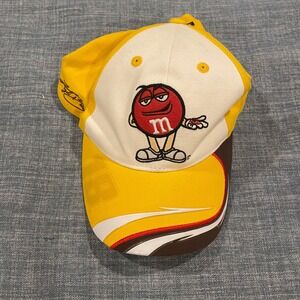 Kids Kyle Busch M&Ms Hat NASCAR 2008 Chase Authentics #18 Yellow Racing Cap OSFM